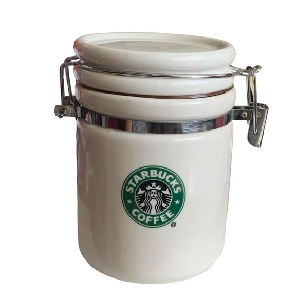 Starbucks 2007 Logo Canister Jar Coffee Tea Ceramic - Picture 1 of 7